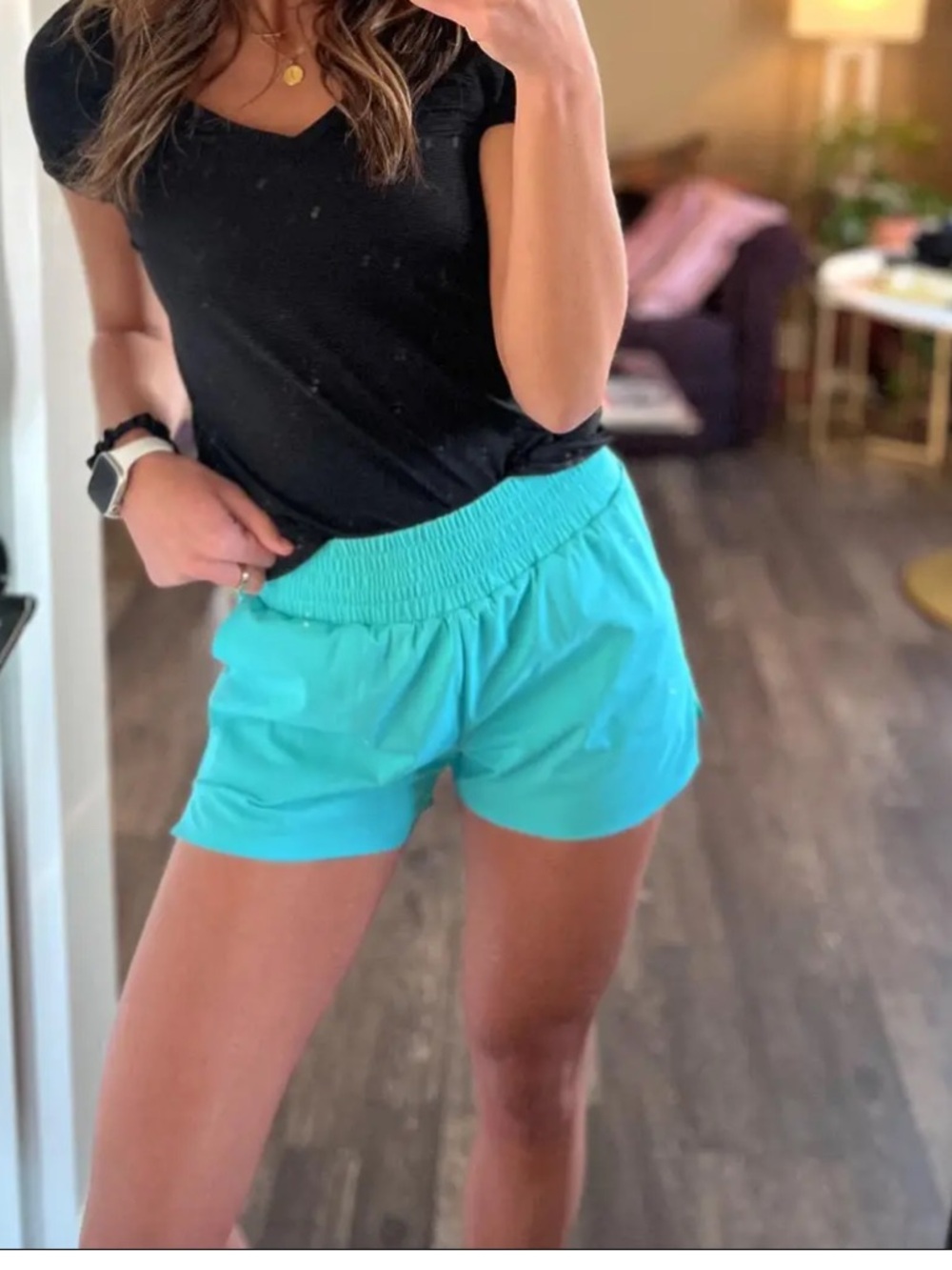 ZYIA Turquoise Finesse Shorts